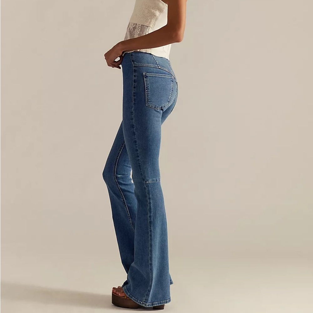 Free People Penny Pull-On Flare Jeans